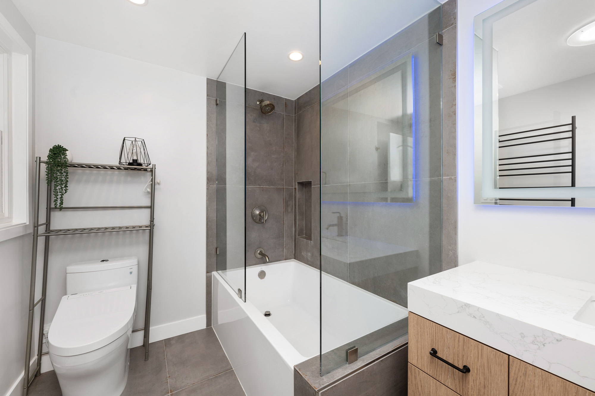 House Remodeling in Marina Del Rey Guest Bathroom Shower and Toilet