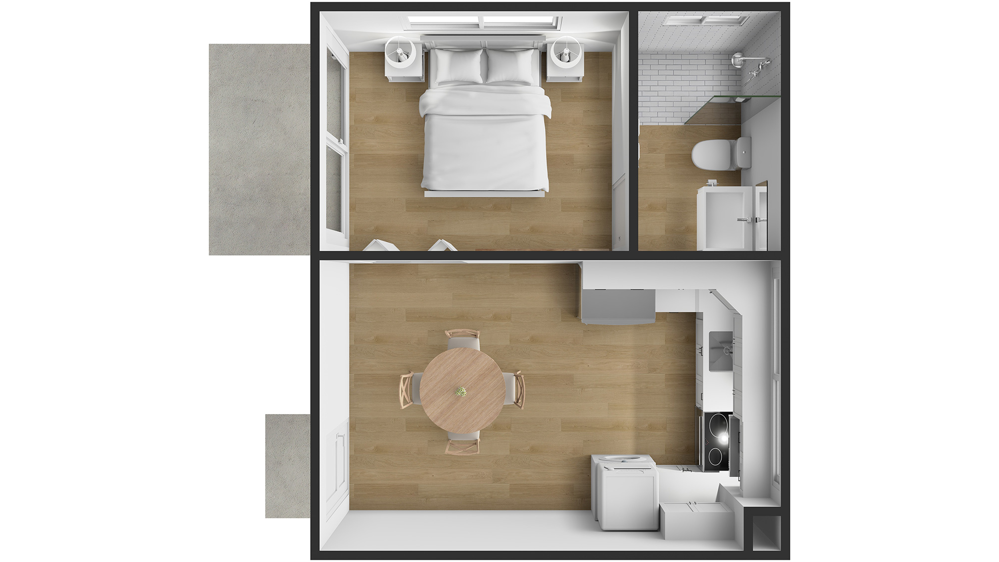 One Bedrom ADU Floor Plan