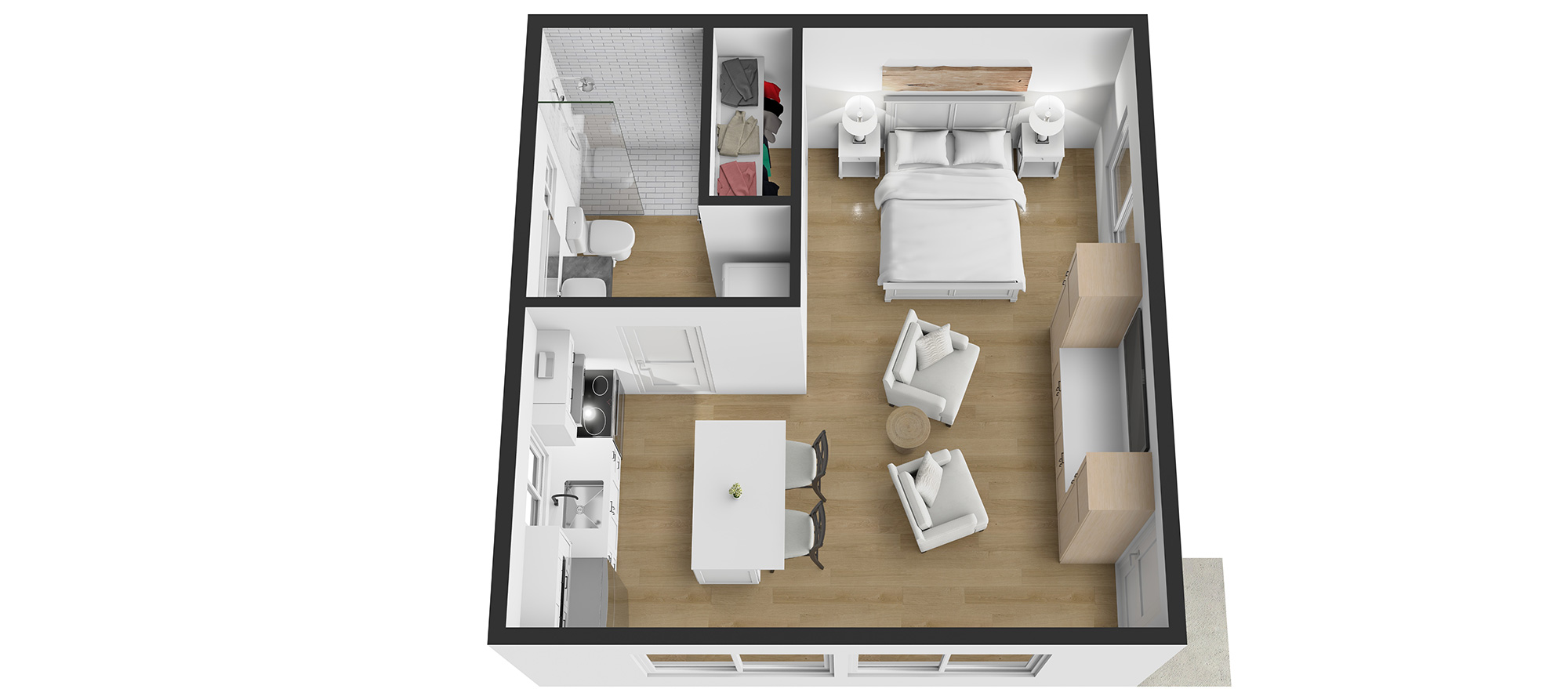 The Terra Studio 3D Floor Plan