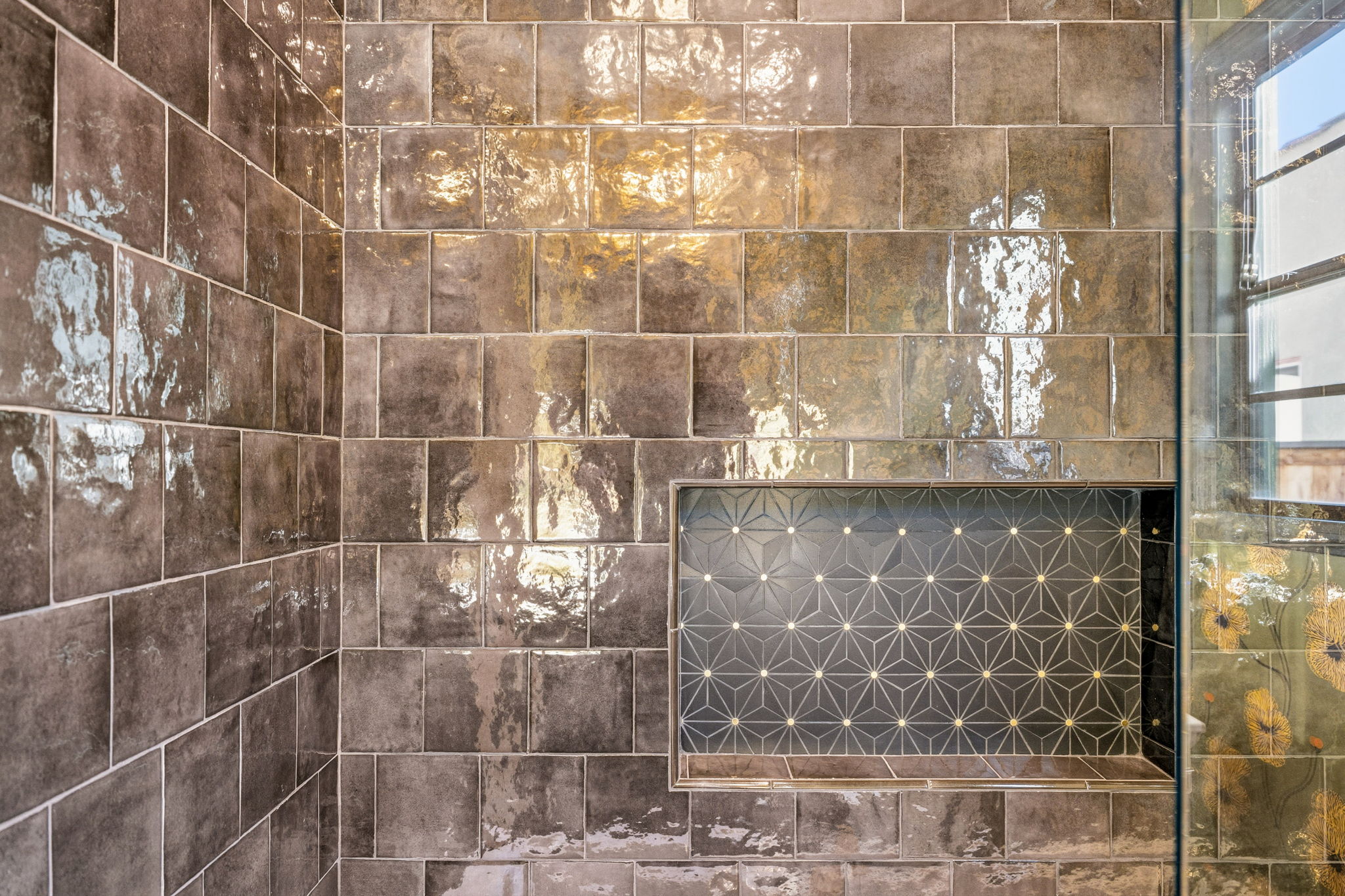 - Oasis Builders, Inc. Black Ceramic Tile Shower Remodel Long Beach