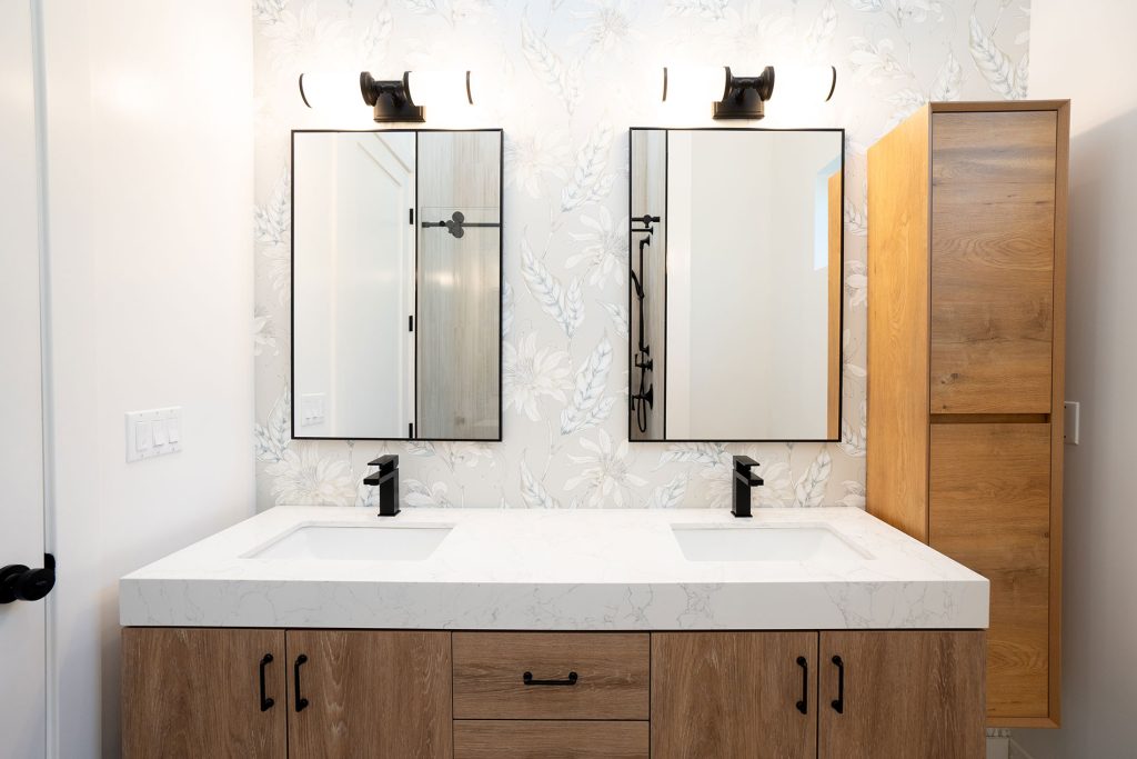 - Oasis Builders, Inc. ADU Bathroom Oak Vanity