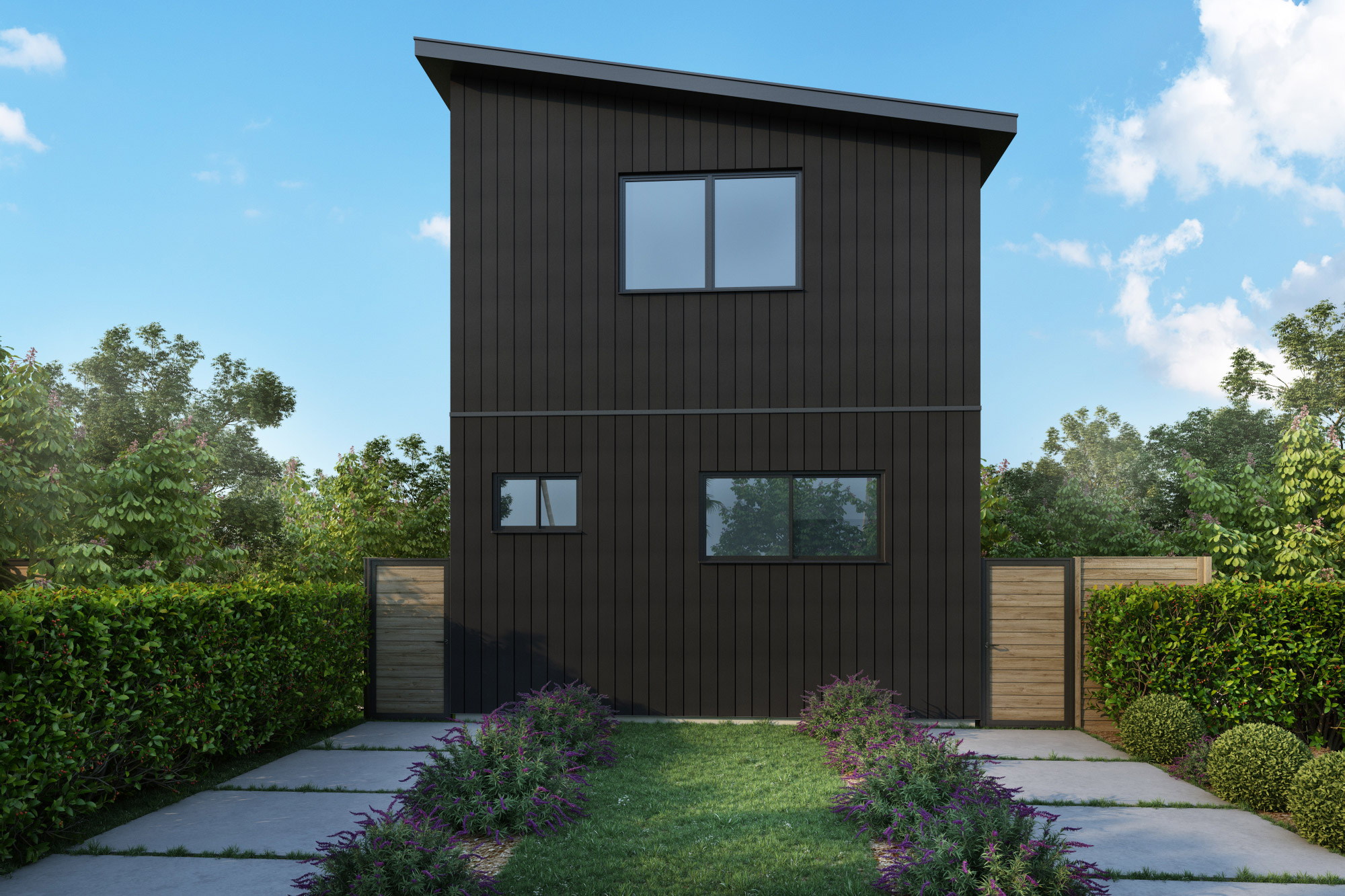 Atrium ADU exterior rendering