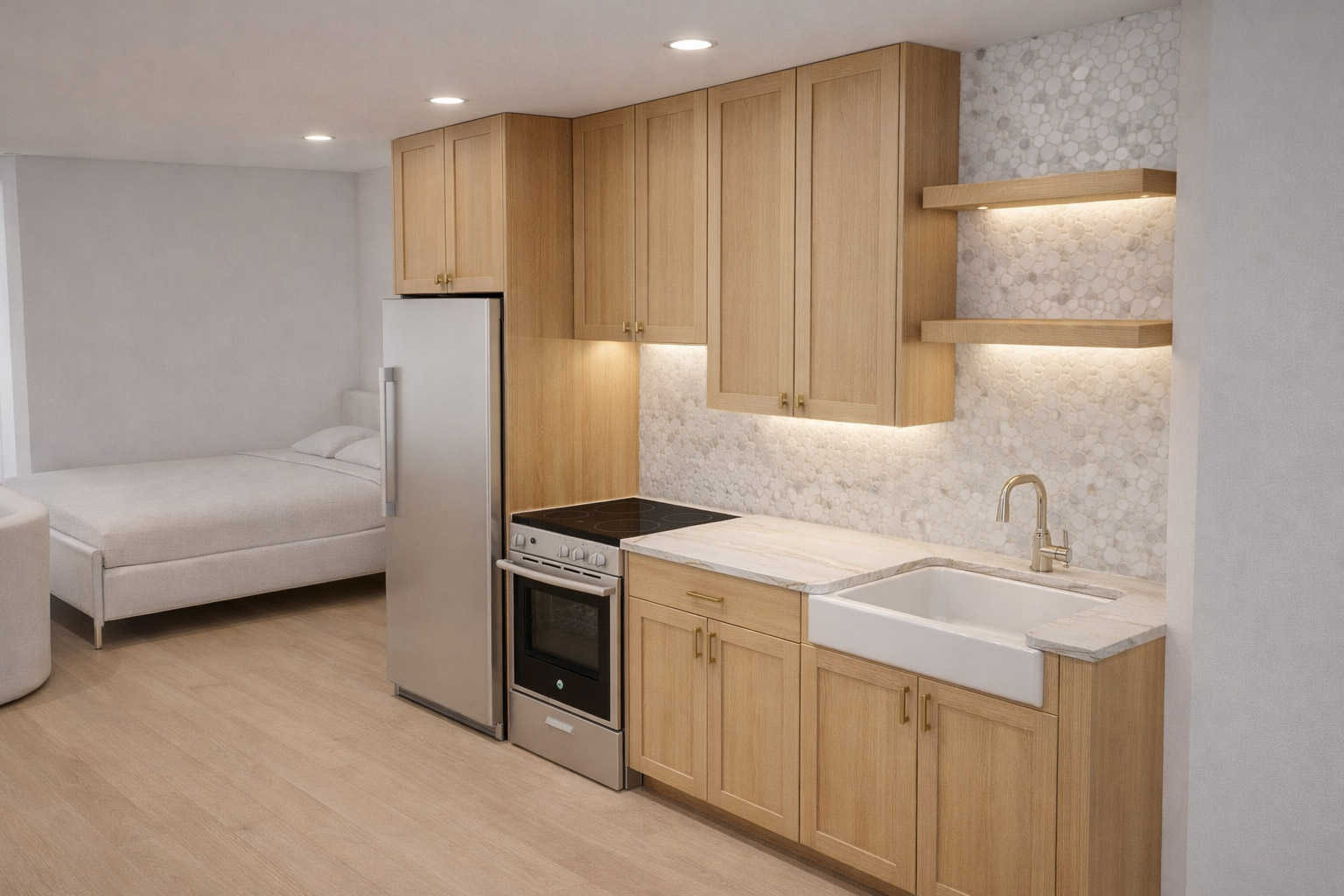 - Oasis Builders, Inc. The Sol Studio ADU Floor Plan Kitchen