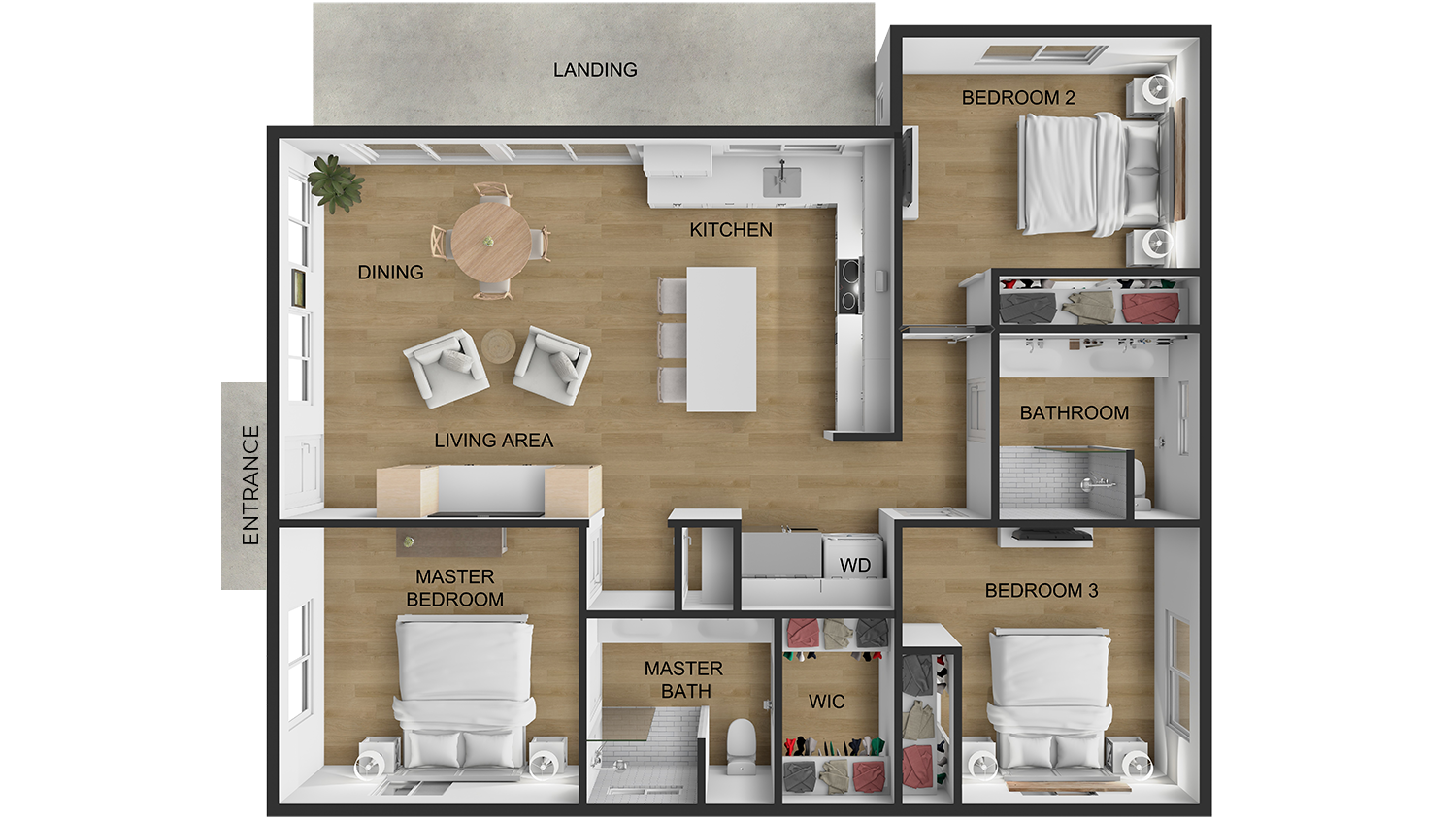Three Bedroom ADU Pre-Approved Floor Plan